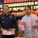 Barang Bukti Narkoba di tunjukan aparat kepolisian