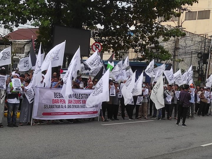Aksi damai Masyarakat muslim Balikpapan, kecam perang Israel Palestina