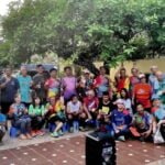 Komunitas On-on Kya-Kya happy hash menggelar on-on di area Mediterenia Pos 11