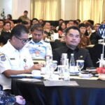 Ketua DPRD Kaltim Hasanuddin Mas’ud saat menghadiri pembukaan Alur Laut Kepulauan Indonesia (ALKI) II Zone Invetment Forum 2023