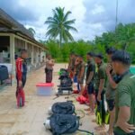 Satbrimob Polda Kaltim Batalyon A Pelopor menggelar latihan selam dasar Polri