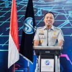 Direktur Utama Jasa Raharja, Rivan A. Purwantono, saat memberikan sambutan dalam Rapat Kerja Nasional (Rakernas)