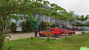 Kebakaran di gudang limbah milik PT BES masih dalam penyelidikan kepolisian. Perusahaan ungkap, bahwa sumber api berasal dari tumpukan limbah medis. (Ist)