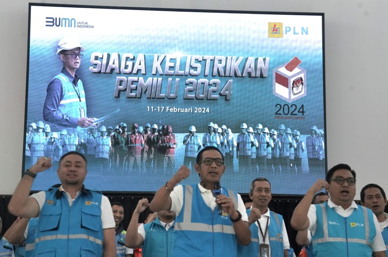 Dirut PLN Pimpin Langsung Pengamanan Pasokan Listrik dari Posko Nasional Siaga Pemilu PLN