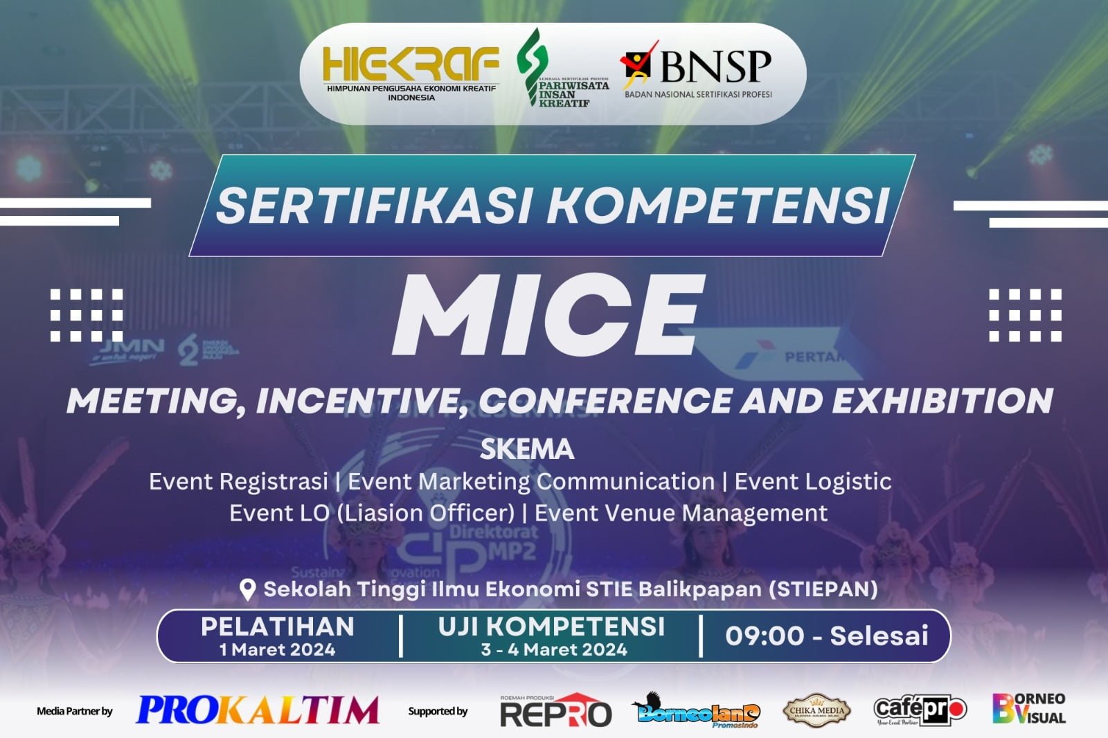 WhatsApp Image 2024 03 01 at 16.33.13 Sertifikasi Kompetensi MICE Perdana di Kalimantan Timur Dilaksanakan oleh HIEKRAF, PIK, dan BNSP PROKALTIM