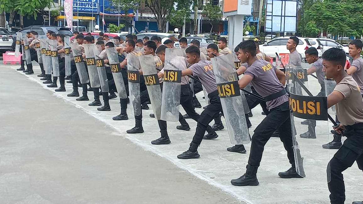 Polresta Balikpapan Gelar Pelatihan Pengendalian Massa, Kesiapan Pengamanan Tahapan Pilkada Kaltim 2024