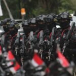 Pasukan Brimob II Korps Brimob Polri amankan Peringatan Hari Kemerdekaan Republik Indonesia ke 79 di IKN