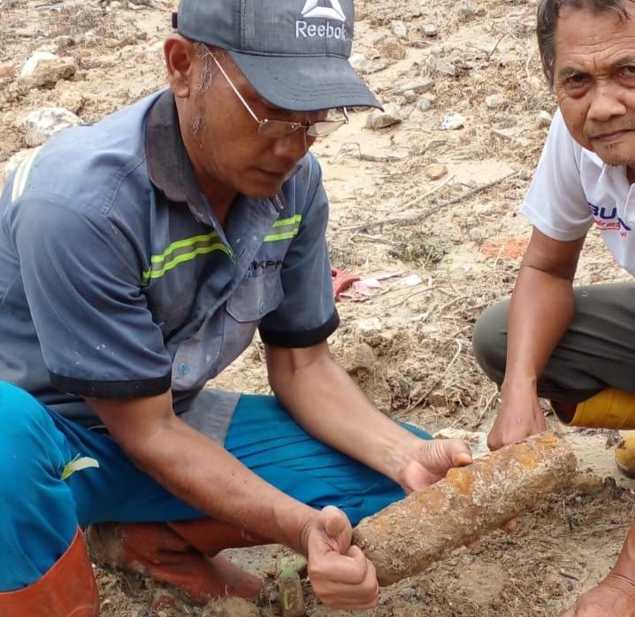 Warga Temukan Mortir Peninggalan Jepang di Gunung Malang Balikpapan