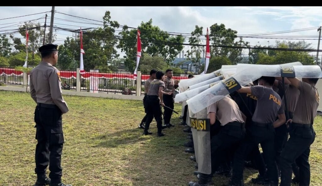 WhatsApp Image 2024 08 07 at 13.41.25 Jelang Pilkada, Sat Samapta Polres Berau Gelar Latihan Dalmas PROKALTIM