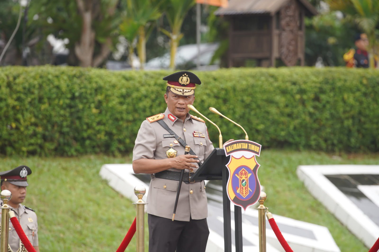 Kapolda Kaltim Bacakan Teks Proklamasi Polisi, 1 SSK Satbrimob Polda Kaltim Ikuti Upacara Hari Juang Polri di Mapolda