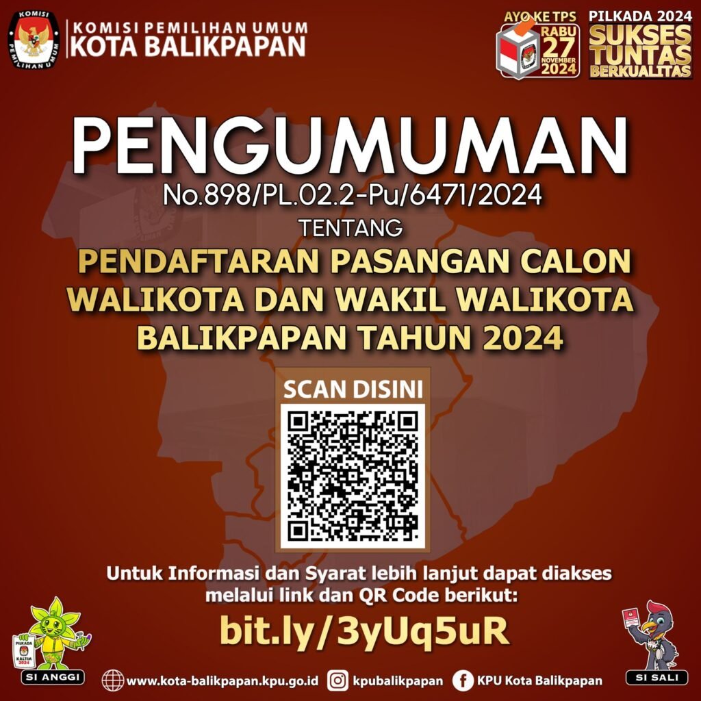 WhatsApp Image 2024 08 25 at 09.54.44 KPU Umumkan Penerimaan Pasangan Calon Wali Kota dan Wakil Wali Kota Balikpapan, Ini Jadwal dan Syaratnya PROKALTIM