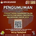 KPU Umumkan Penerimaan Pasangan Calon Wali Kota dan Wakil Wali Kota Balikpapan, Ini Jadwal dan Syaratnya