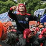 Demonstrasi Menolak Revisi UU Pilkada di Depan DPR RI