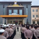 Kapolresta Pimpin Gelar Apel Pengamanan Kesiapan pendaftaran Pasangan Calon Peserta Pemilukada di Kantor KPU Kota Balikpapan