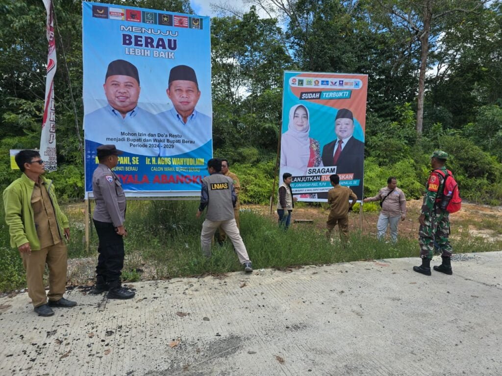 WhatsApp Image 2024 09 25 at 19.57.23 Jajaran Polres Berau dan Bawaslu Gelar Penertiban Alat Peraga Sosialisasi Pilkada Serentak 2024 PROKALTIM