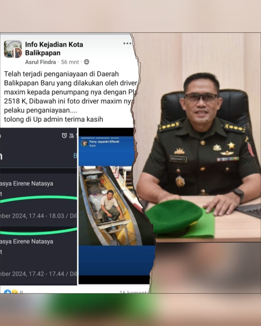 Kapendam VI/Mlw: Insiden Driver Maxim dan Penumpang Anak Remaja Akibat Salah Paham