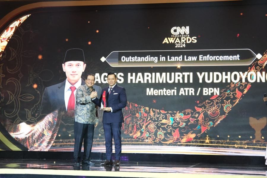 Gebuk Mafia Tanah Selamatkan Potensi Kerugian Rp5,71 Triliun, Menteri AHY Raih Penghargaan Outstanding in Land Law Enforcement