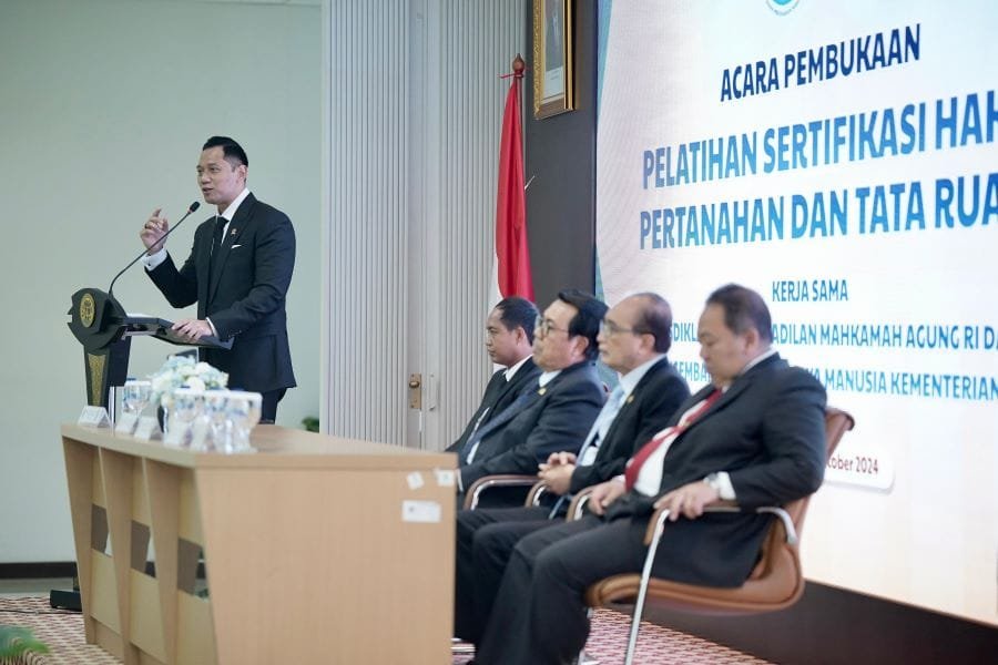 Lengkapi Substansi Pertanahan dan Tata Ruang, Kementerian ATR/BPN Bersama Mahkamah Agung Selenggarakan Sertifikasi Hakim