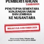 Penutupan Sementara Kunjungan ke IKN 5 dan 6 Oktober Selama Nusantara TNI Fun Run