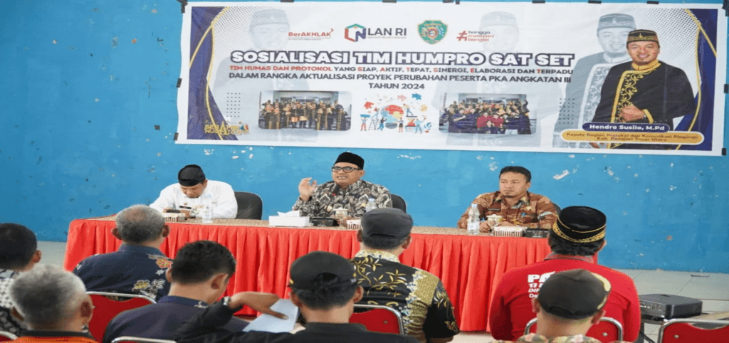 Pj Bupati Muhammad Zainal Arifin turut memberikan pemahaman terkait bidang kehumasan dan protokol