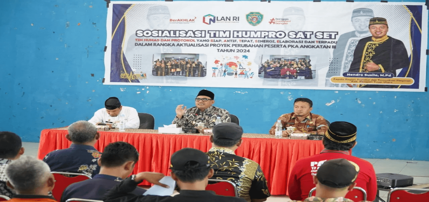 Pj Bupati Muhammad Zainal Arifin turut memberikan pemahaman terkait bidang kehumasan dan protokol