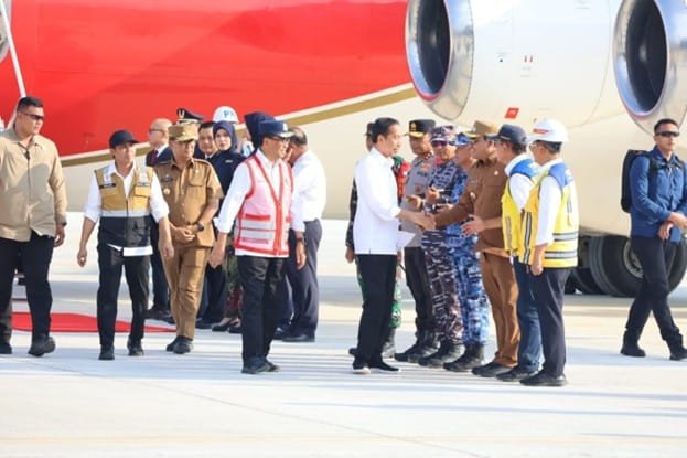 Pj Bupati Penajam Paser Utara (PPU), Muhammad Zainal Arifin saat menyambut kunjungan Presiden Joko Widodo beberapa waktu lalu.