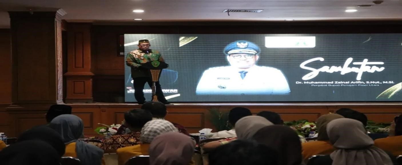 Pj Bupati PPU, Muhammad Zainal Arifin saat membuka Muscab HIPMI.