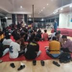 Beri Jaminan keamanan, Polres Bontang kawal jalanya Kampanye Paslon Walikota di Cafe Singapura Bontang Selatan