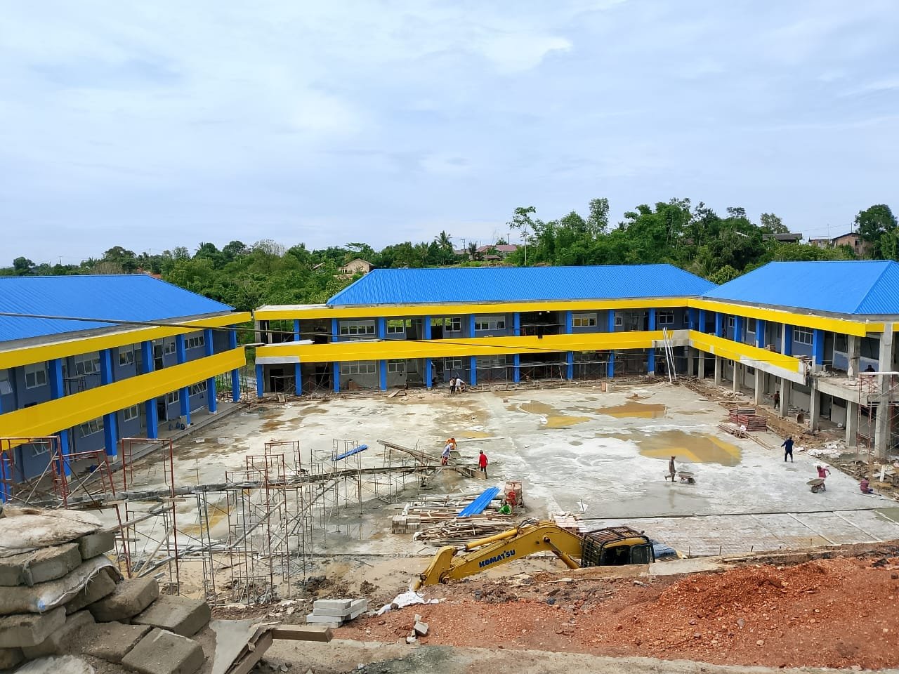 Salah satu proyek Gedung SMP Negeri 28 Kelurahan Manggar Baru, Balikpapan Timur, Insya Allah tahun 2025 ini akan rampung.