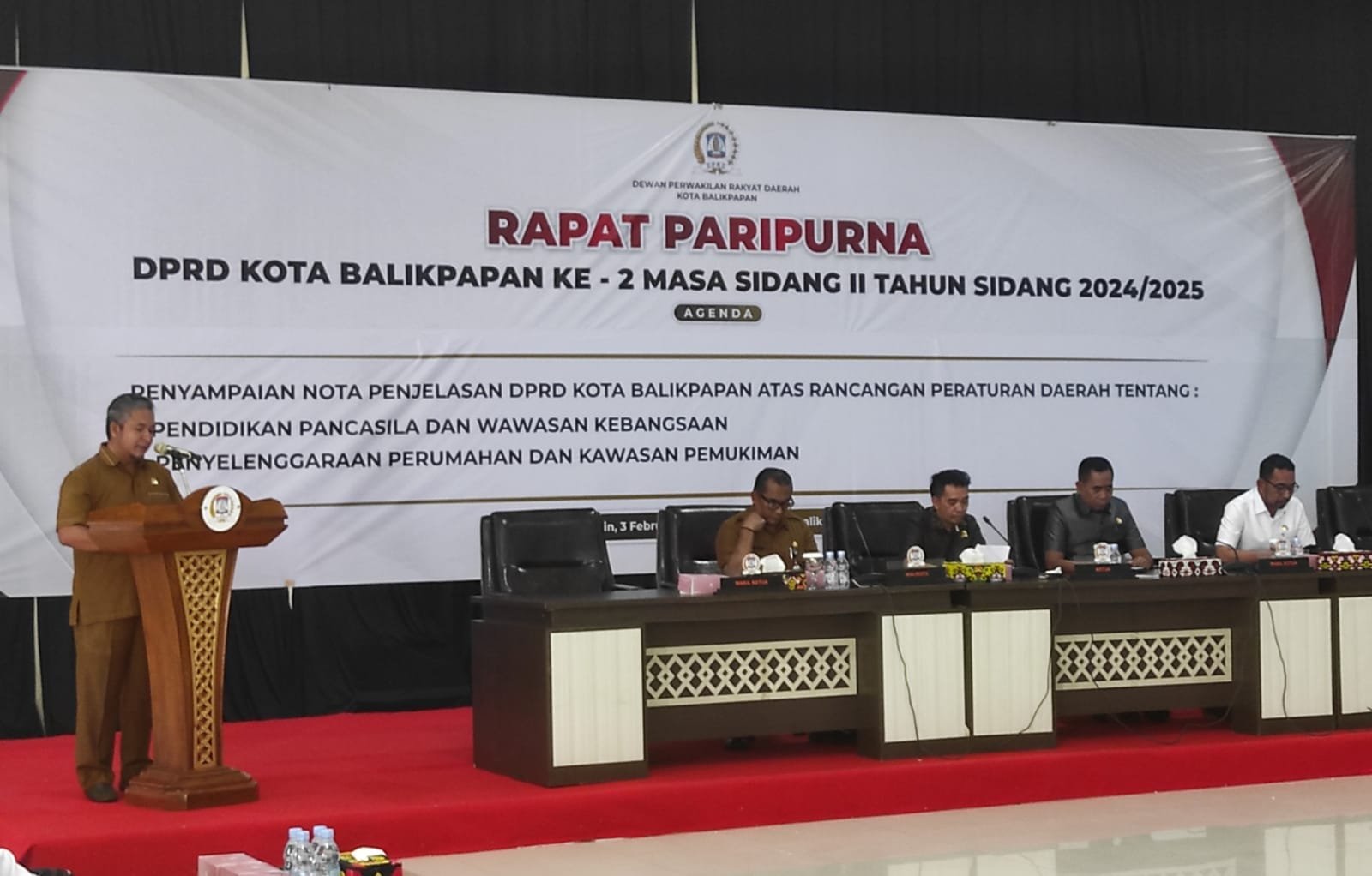 DPRD Balikpapan Gelar Rapat Paripurna Bahas Raperda Pendidikan Pancasila dan Wawasan Kebangsaan
