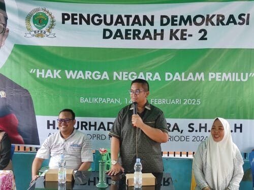 WhatsApp Image 2025 02 14 at 21.58.52 Anggota DPRD Kaltim, Nurhadi Saputra Sosialisasikan Hak Warga Negara dalam Pemilu dan Pilkada di Balikpapan PROKALTIM