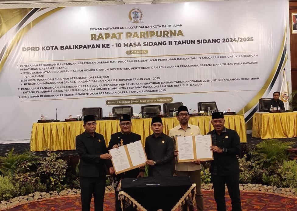 DPRD Balikpapan Gelar Rapat Paripurna ke-10, Tiga Raperda Ditarik dari Propemperda 2025