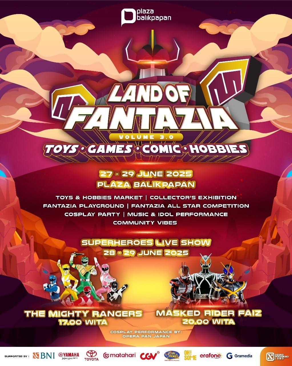 WhatsApp Image 2025 06 24 at 11.59.54 Land of Fantazia 3 Hadirkan Nostalgia Superhero Anak 90an di Plaza Balikpapan PROKALTIM