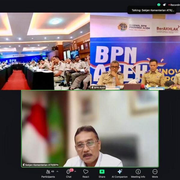 Buka Rakerda Kanwil BPN Provinsi Aceh, Sekjen ATR/BPN&hellip;