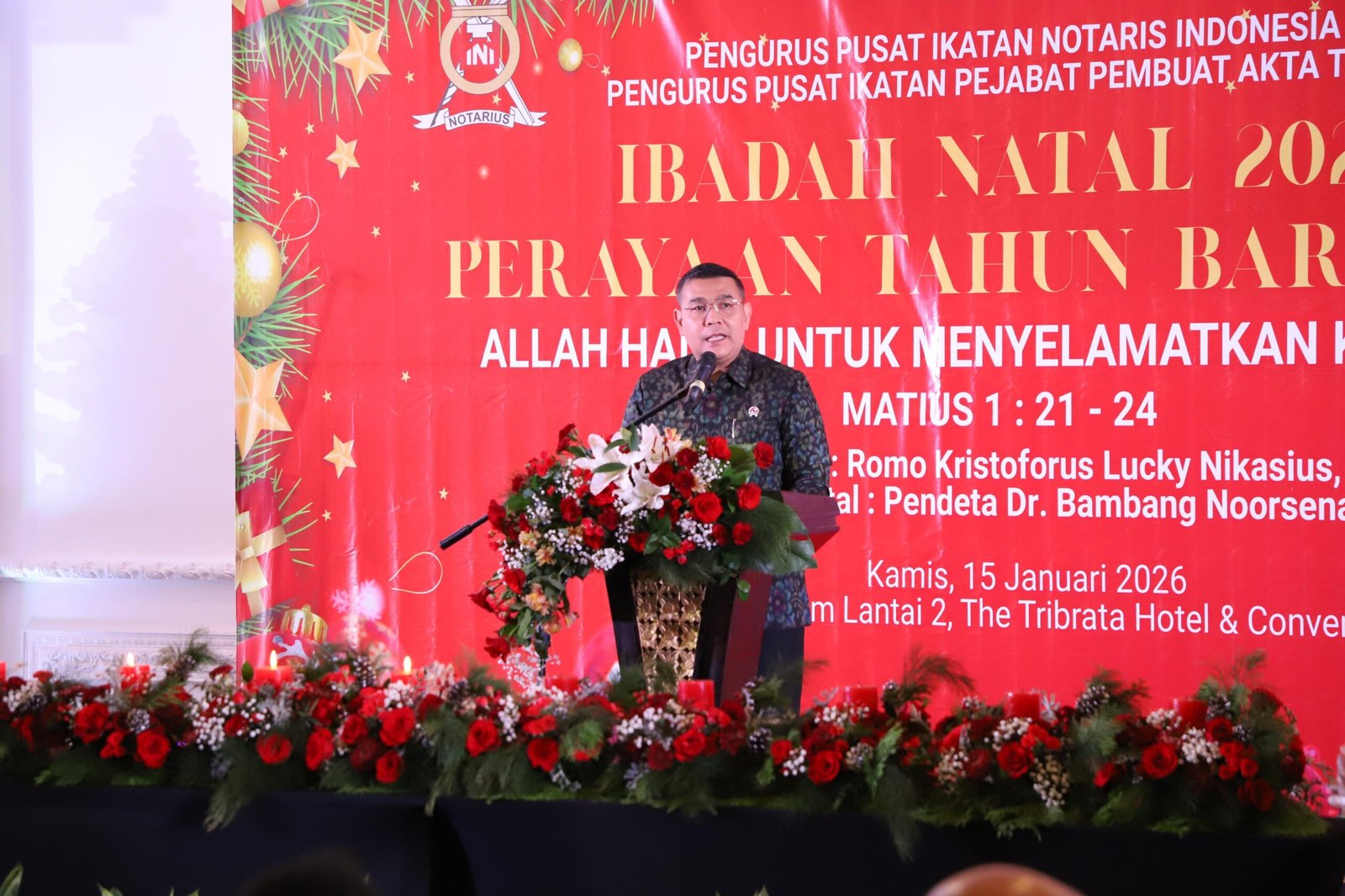 WhatsApp Image 2026 01 16 at 14.47.16 scaled Hadiri Perayaan Natal, Wamen Ossy: Notaris dan PPAT Punya Peran Strategis Hadirkan Negara bagi Masyarakat PROKALTIM