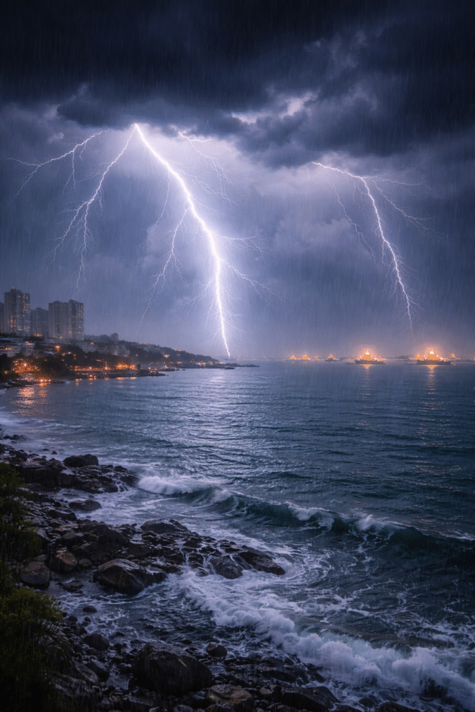 berita cuaca balikpapan petir hujan Cuaca Balikpapan Tidak Stabil, Hujan dan Petir Mengintai Akhir Januari PROKALTIM