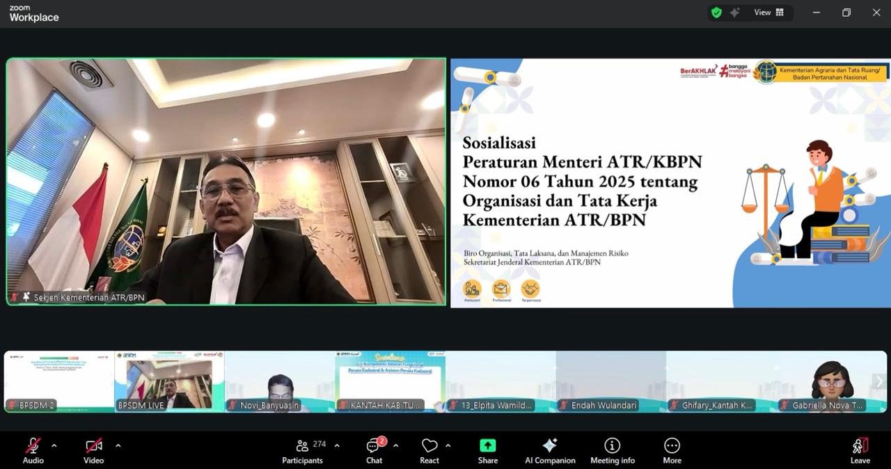WhatsApp Image 2026 03 13 at 04.01.34 Sosialisasi Regulasi tentang Organisasi dan Tata Kerja, Sekjen ATR/BPN Tekankan Empat Pesan Strategis PROKALTIM
