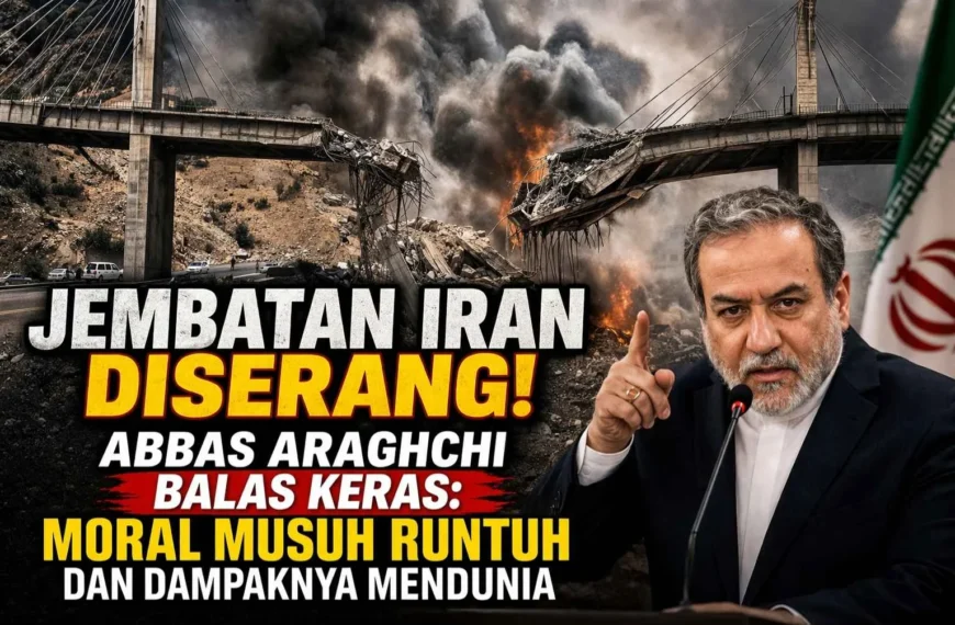 Jembatan Iran Dibom, Araghchi Sentil Balik: Moral Musuh Runtuh
