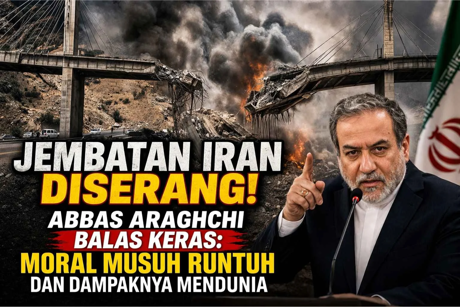 Jembatan Iran Dibom, Araghchi Sentil Balik: Moral Musuh Runtuh PROKALTIM 1 Berita foto 20260403 162333 0000 Jembatan Iran Dibom, Araghchi Sentil Balik: Moral Musuh Runtuh PROKALTIM
