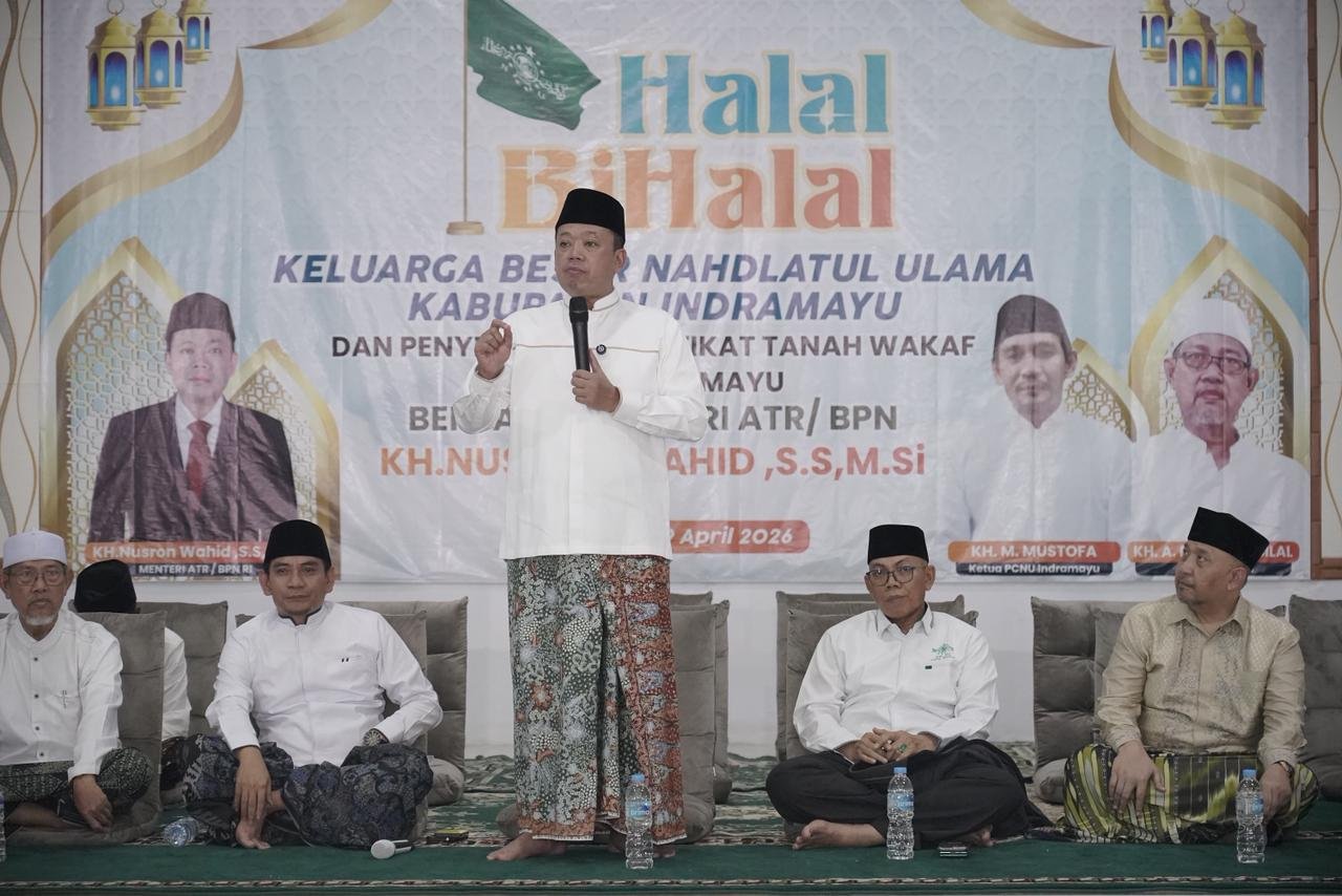 WhatsApp Image 2026 04 20 at 11.20.07 Hadiri Halalbihalal dan Penyerahan Sertipikat Tanah Wakaf PCNU Indramayu, Menteri Nusron Minta NU Berikan Kebermanfaatan bagi Masyarakat PROKALTIM