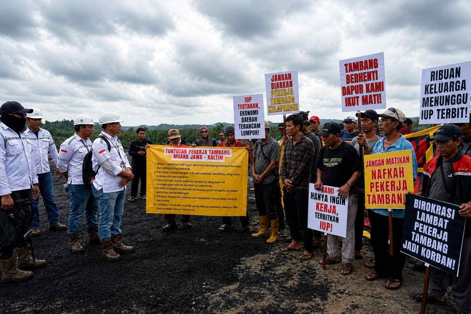DEMO PEKERJA TAMBANG BPEP 10 Manajemen BPEP Buka Suara, Terima 6 Tuntutan Pekerja Tambang Muara Jawa PROKALTIM
