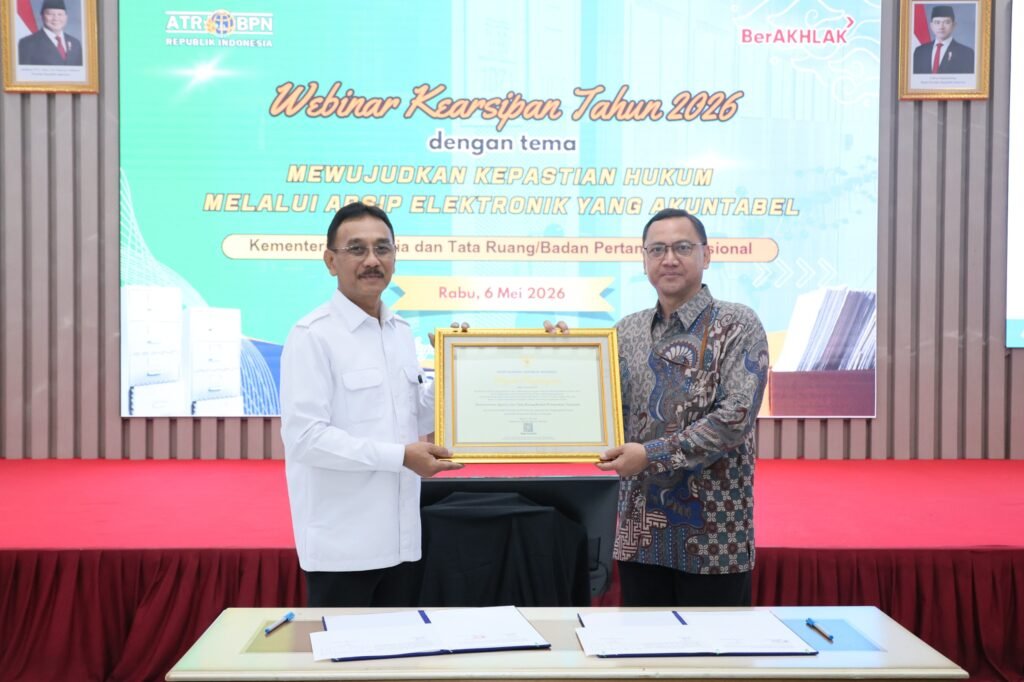 WhatsApp Image 2026 05 07 at 19.22.01 Kementerian ATR/BPN Raih Penghargaan dari ANRI atas Penyelamatan dan Pelestarian Arsip PROKALTIM