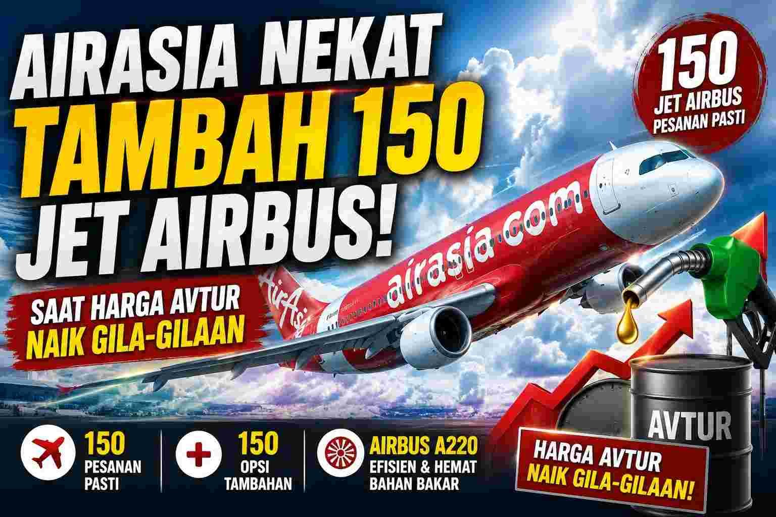 AirAsia Nekat Tambah 150 Jet Airbus Saat Harga Avtur Naik Gila-Gilaan PROKALTIM 1 airasia