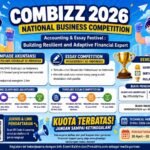 COMBIZZ 2026 resmi dibuka oleh HMJ Bisnis Poltekba dengan Olimpiade Akuntansi dan Essay Competition tingkat nasional bagi pelajar serta mahasiswa se-Indonesia.