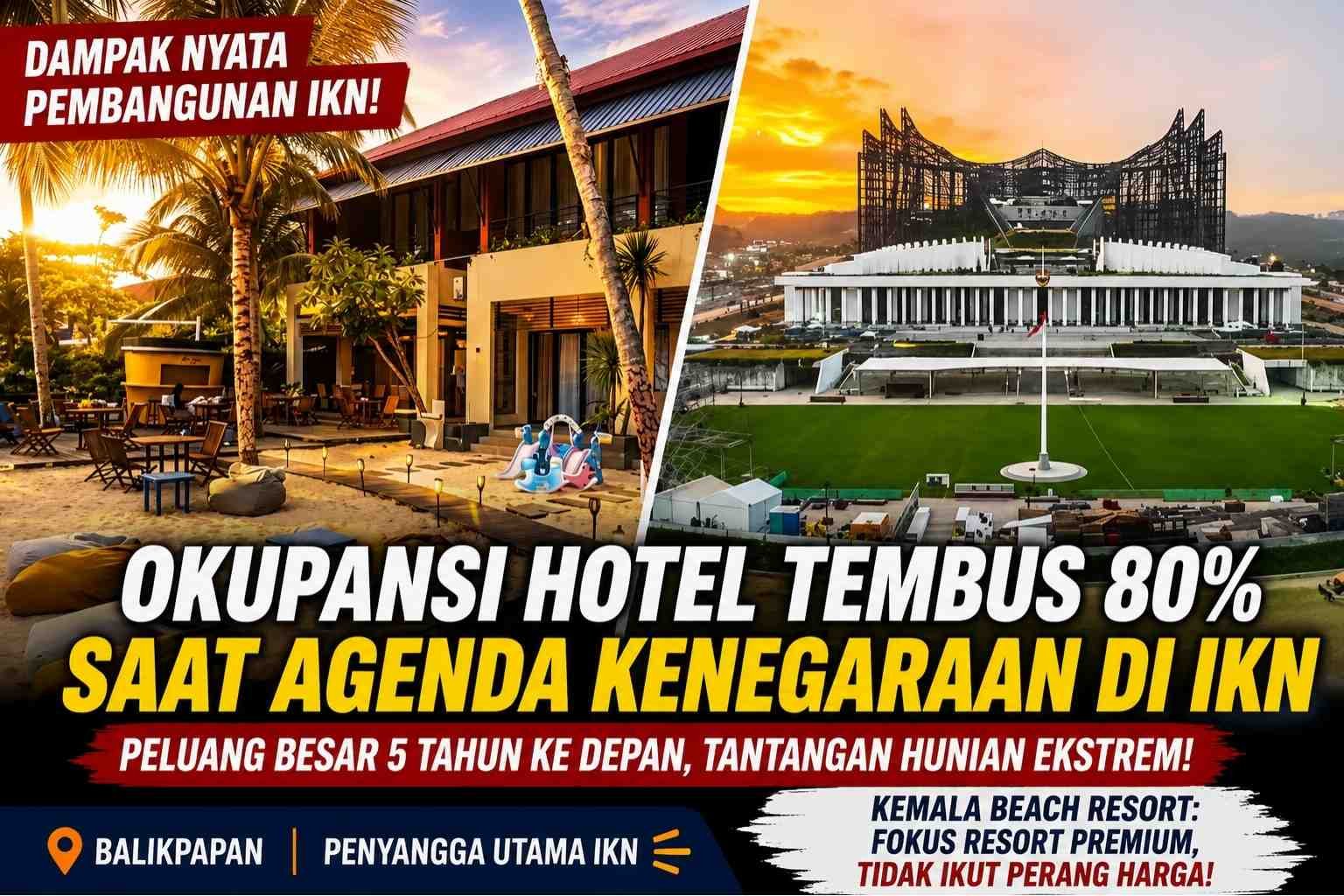 IKN Jadi Mesin Baru Bisnis Hotel, Kemala Beach Resort Ungkap Peluang Besar dan Tantangan Hunian Ekstrem PROKALTIM 1 kemala beach resort balikpapan