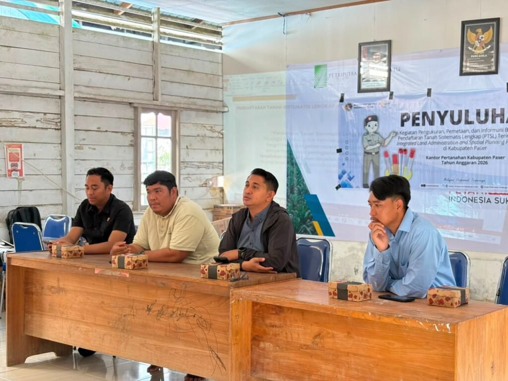 Kantor Pertanahan Kabupaten Paser Gelar Penyuluhan PTSL Terintegrasi ILASPP 2026 di Desa Bente Tualan PROKALTIM 1 WhatsApp Image 2026 07 16 at 15.03.33 Kantor Pertanahan Kabupaten Paser Gelar Penyuluhan PTSL Terintegrasi ILASPP 2026 di Desa Bente Tualan PROKALTIM