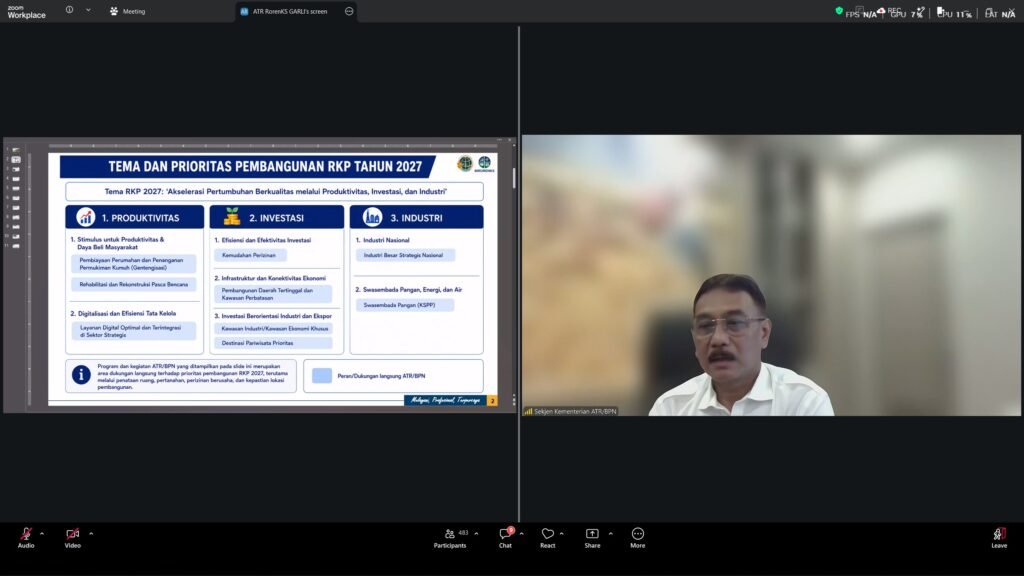 Buka Penyusunan RKA-KL 2027, Sekjen ATR/BPN Instruksikan untuk Utamakan Transformasi Layanan Pertanahan dan Penataan Ruang PROKALTIM 1 WhatsApp Image 2026 07 20 at 21.08.21 Buka Penyusunan RKA-KL 2027, Sekjen ATR/BPN Instruksikan untuk Utamakan Transformasi Layanan Pertanahan dan Penataan Ruang PROKALTIM