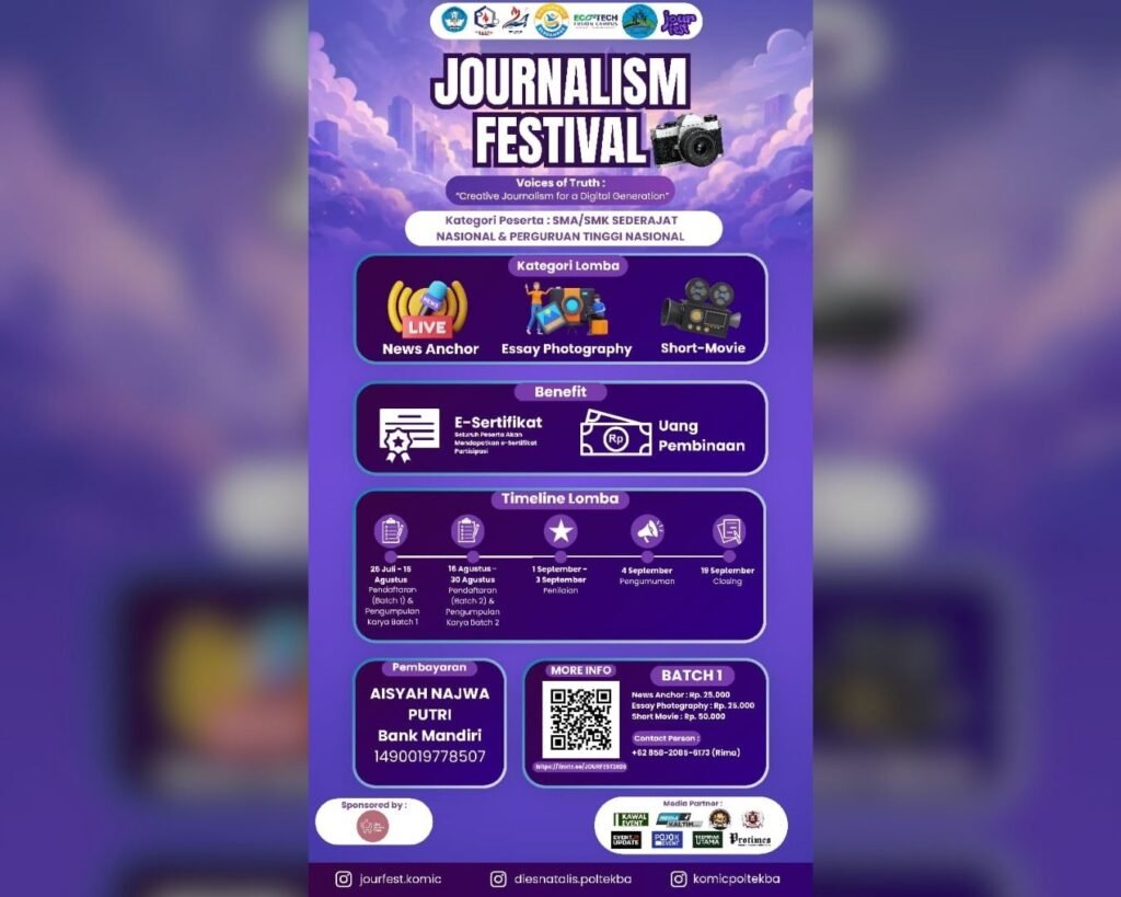 JOURNALISM FESTIVAL 2026 TELAH DIBUKA JOURNALISM FESTIVAL 2026 TELAH DIBUKA PROKALTIM
