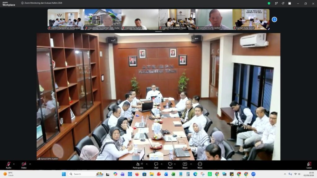 WhatsApp Image 2026 09 07 at 13.49.42 Kantah Kabupaten Paser Ikuti Monev Anggaran dan Kinerja, Kawal Capaian Target hingga Akhir 2026 PROKALTIM