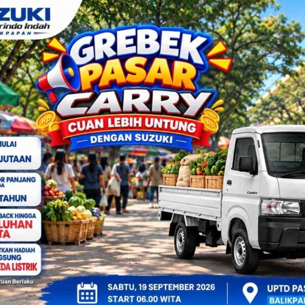 Suzuki Carry dalam program Gerebek Pasar di UPTD Pasar Pandan Sari Balikpapan